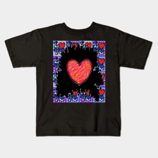 love,red,heart 2 Kids T-Shirt